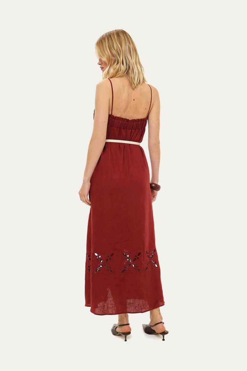 Vestido Longuete Aster ide A Niemeyer - VINHO 3