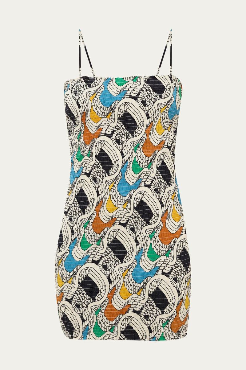 Vestido Mini Lastex Nodo Lo De Lui - MULTICOLORIDO 4