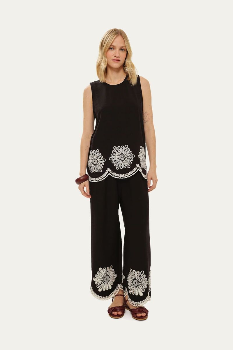 Regata Flor Missinclof - PRETO 2