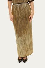 Saia Longa Plissada Missinclof - DOURADO 1