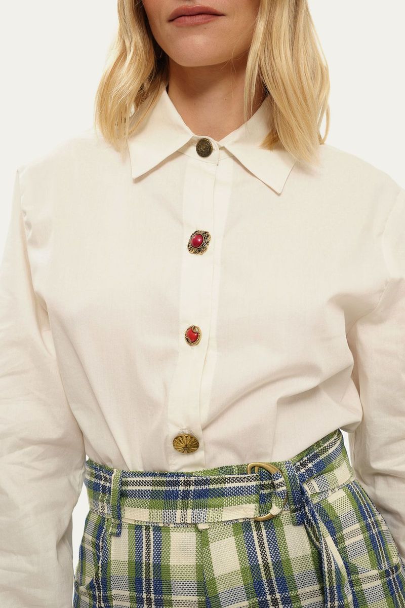 Camisa Michelle All Most Vintage   Vitoria Fiore OFF WHITE 2