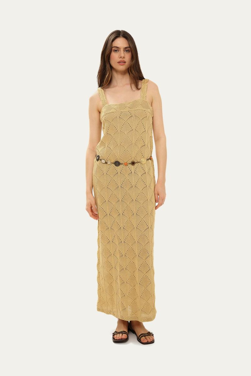 Vestido Amanda Linnen - BEGE 0