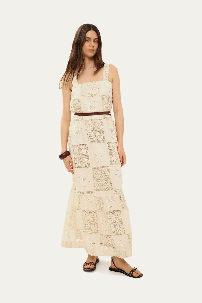 Vestido Carolina Linnen - OFF WHITE 0
