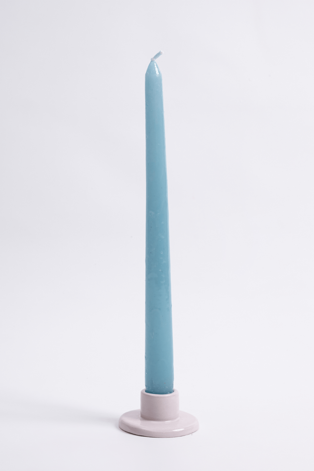 Vela Castiçal Lisa Longa Verniz Cian Candle - Azul