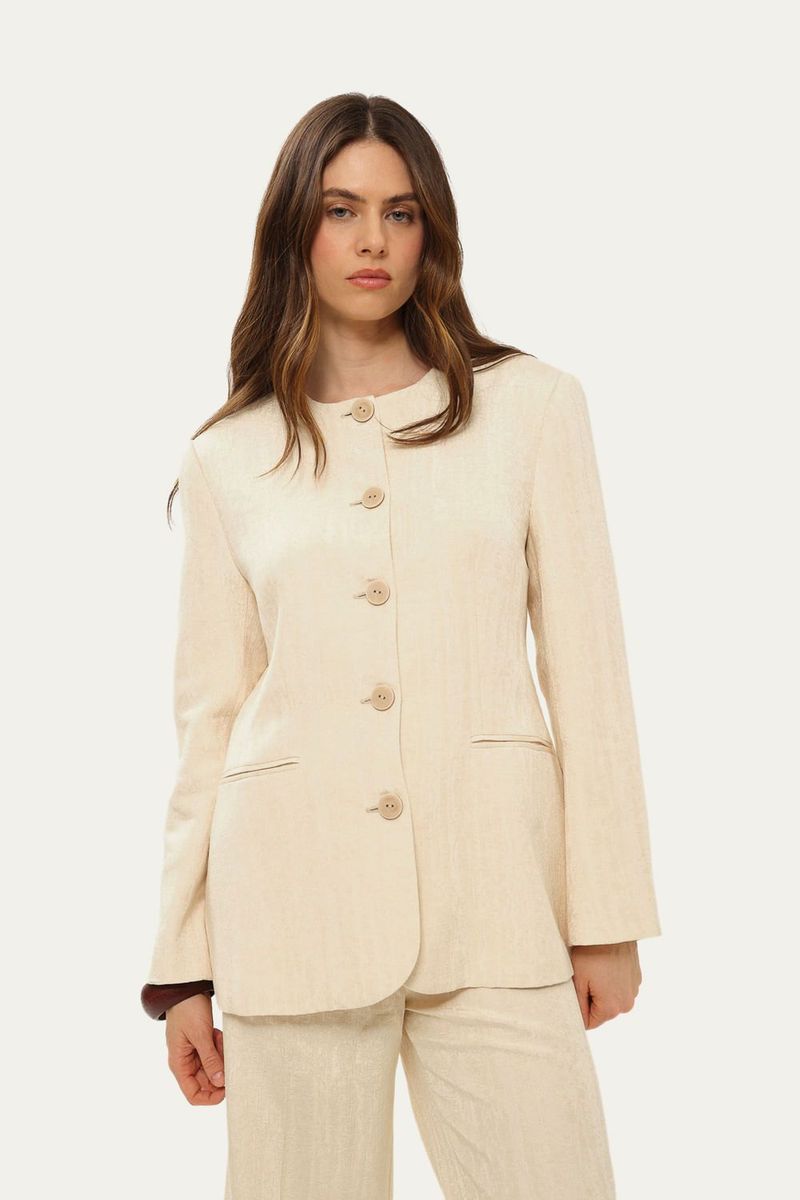 Blazer Mariana Linnen - NATURAL 0