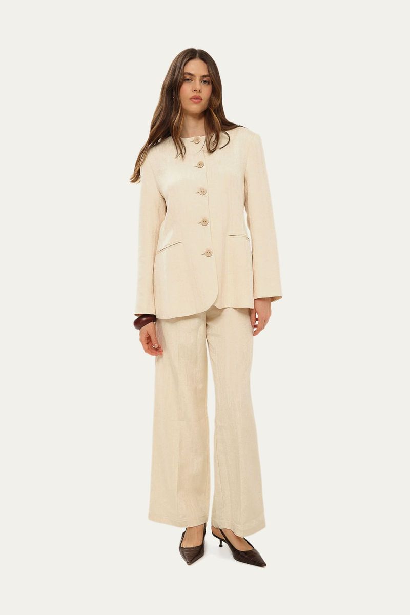 Blazer Mariana Linnen - NATURAL 1