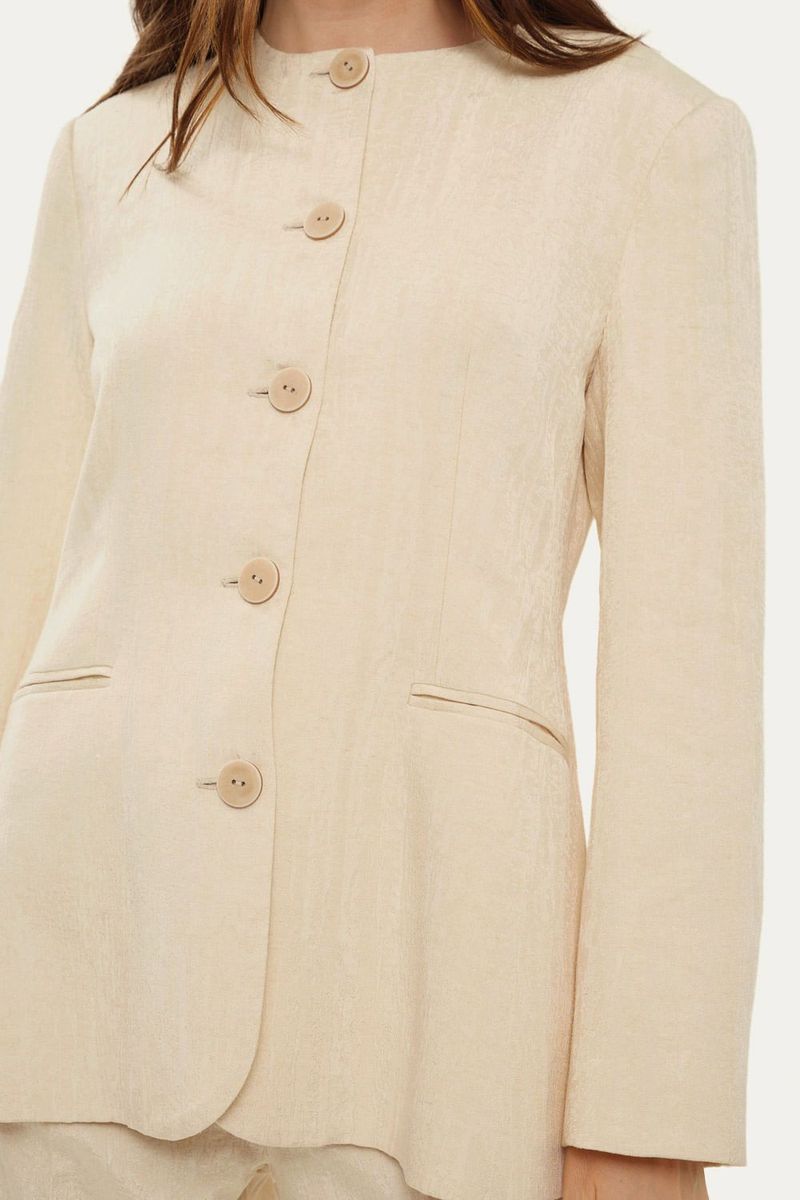 Blazer Mariana Linnen - NATURAL 2