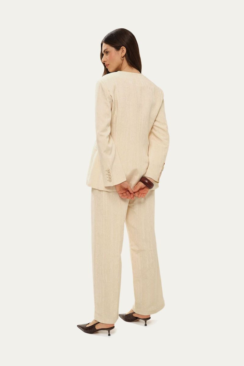 Blazer Mariana Linnen - NATURAL 3