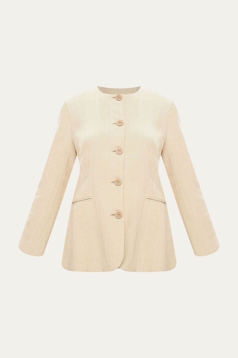 Blazer Mariana Linnen - NATURAL 4