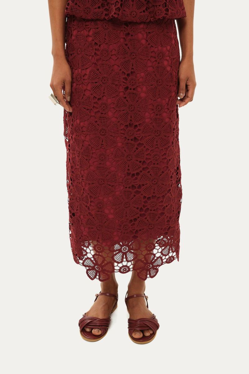 Vestido Al a Rosa Blanca Linnen - VINHO 2