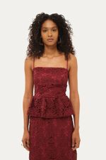 Vestido Al a Rosa Blanca Linnen - VINHO 1