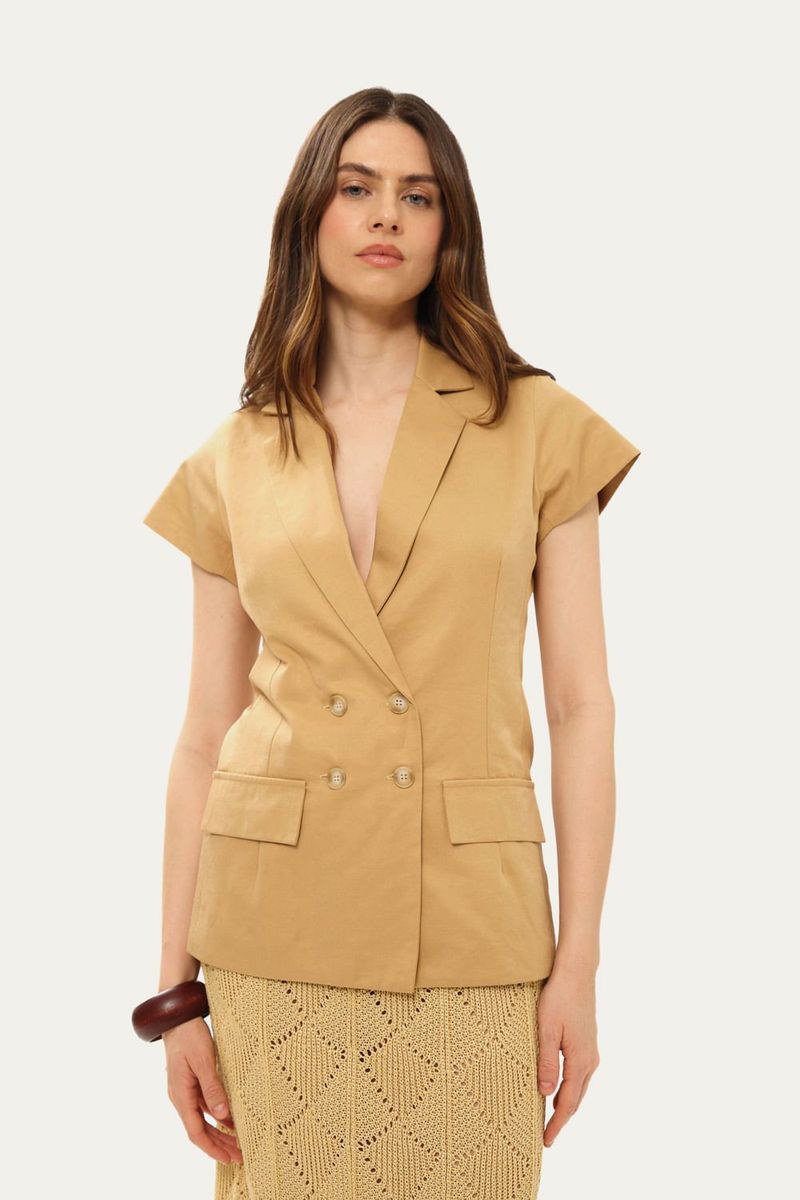 Colete Nilda Linnen - BEGE 0