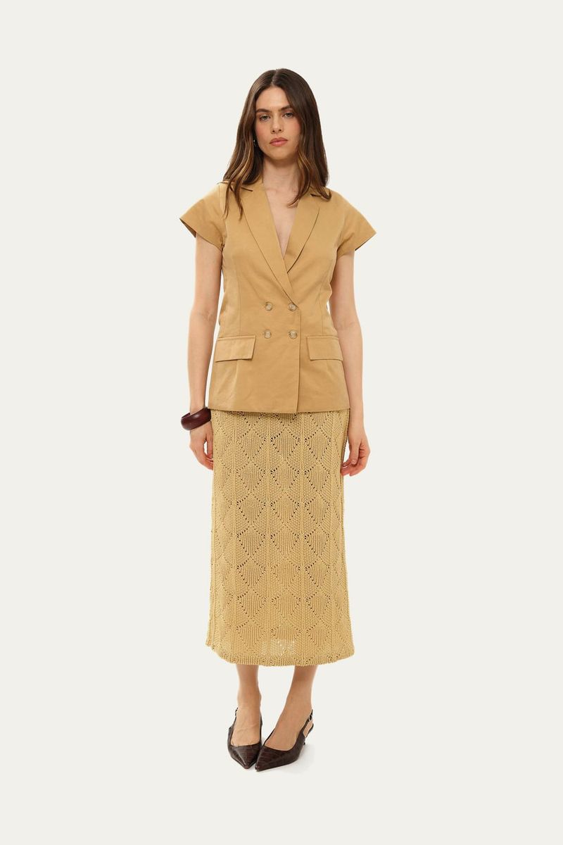 Colete Nilda Linnen - BEGE 1