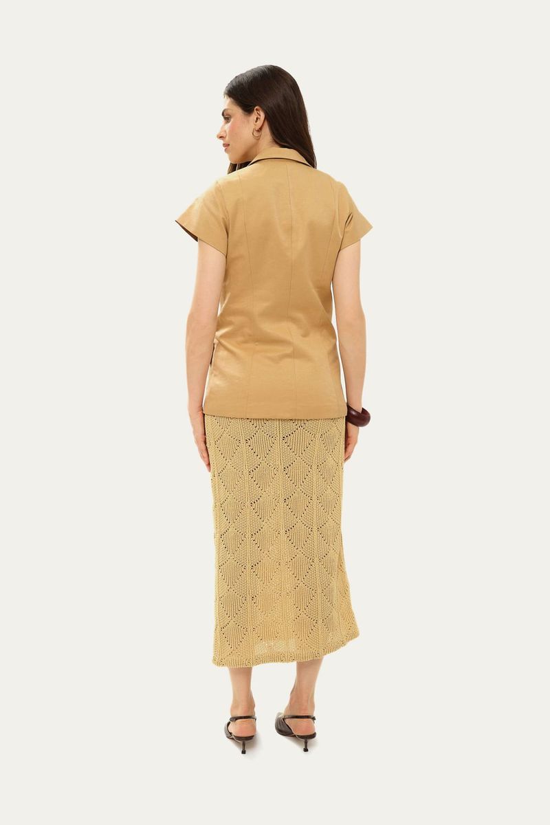 Colete Nilda Linnen - BEGE 3