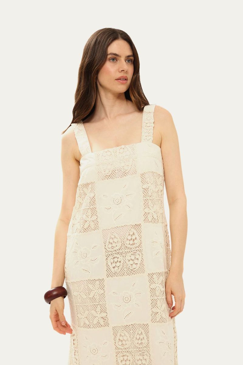 Vestido Carolina Linnen - OFF WHITE 1