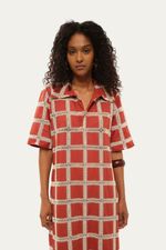 Vestido Corn lia Linnen - TERRACOTA 1