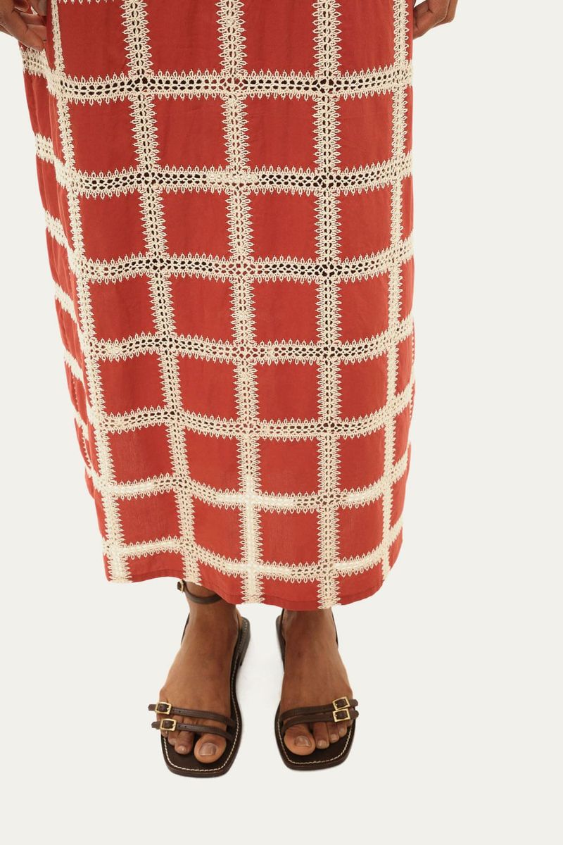 Vestido Corn lia Linnen - TERRACOTA 2