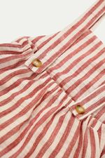 Macac o Petit Stripe Edamami - OFF E VERMELHO 2