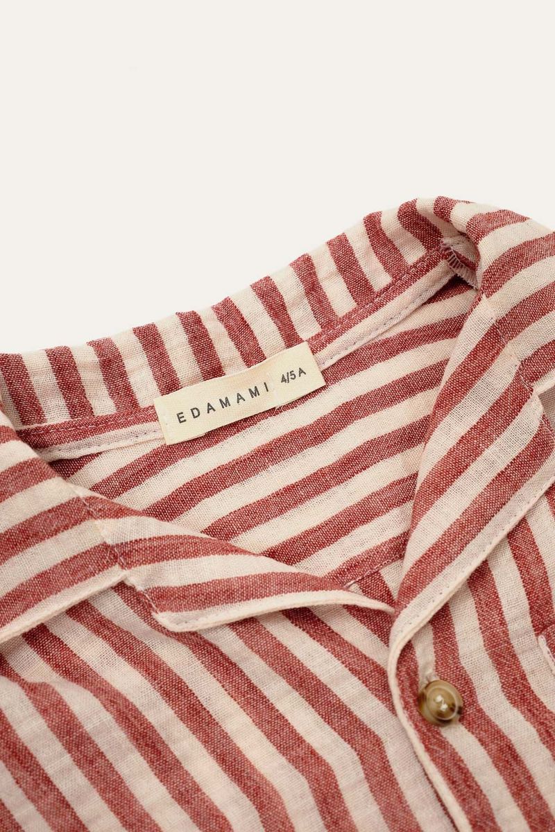 Camisa Kind Stripe Edamami - LISTRADO OFF VERMELHO 1