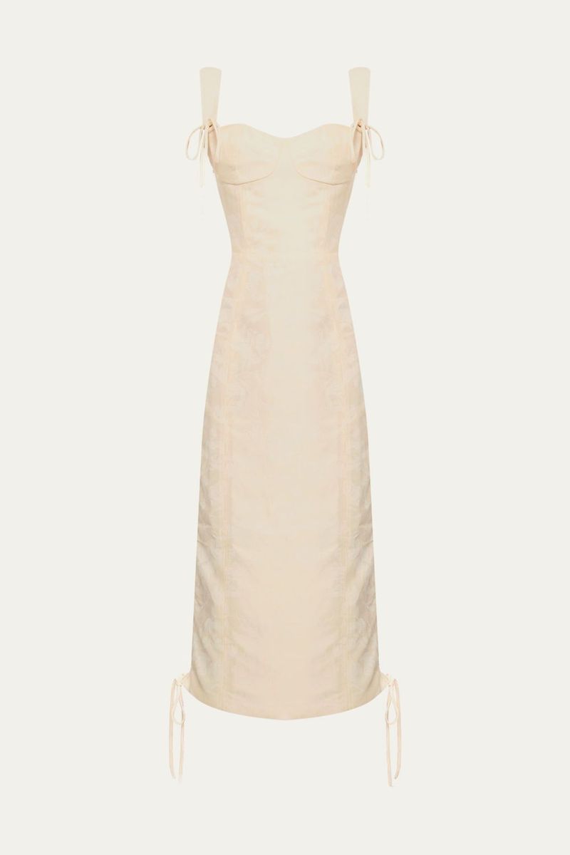 Vestido Midi Lavanda Aluf - OFF WHITE 4