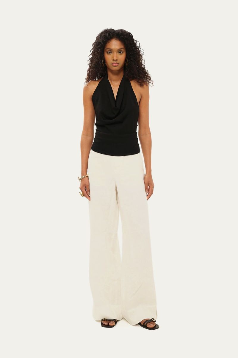 Blusa Alexandra Frente  nica Tricot Egrey - PRETO 1