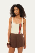 Shorts Mini Marta Tricot Haight - MARROM 0