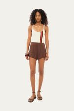 Shorts Mini Marta Tricot Haight - MARROM 1