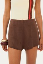 Shorts Mini Marta Tricot Haight - MARROM 2