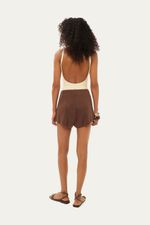 Shorts Mini Marta Tricot Haight - MARROM 3