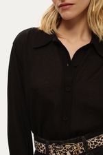 Camisa Manga Longa Tric  Liso Coven - PRETO 2