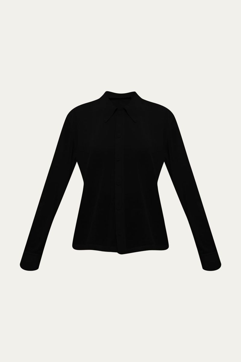 Camisa Manga Longa Tric  Liso Coven - PRETO 4