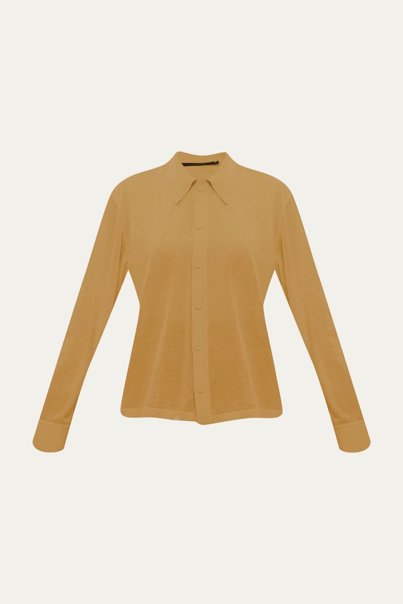 Camisa Manga Longa Tric  Liso Coven - BEGE 0