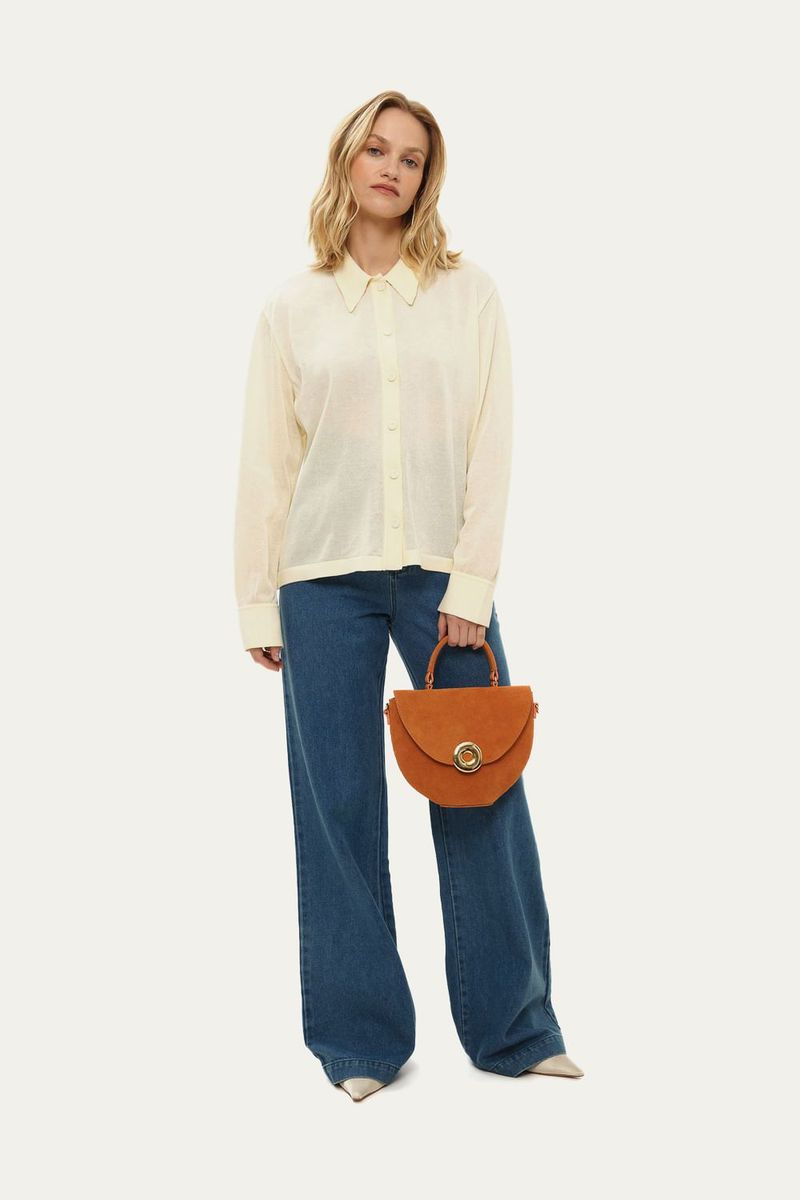 Camisa Manga Longa Tric  Liso Coven - OFF WHITE 2