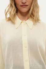 Camisa Manga Longa Tric  Liso Coven - OFF WHITE 3