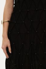Vestido Longo Tric  Gr o Coven - PRETO 2
