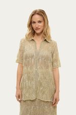 Camisa Manga Curta Renda Belize Gig - OFF WHITE 1