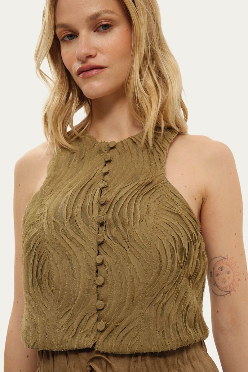 Colete Alessa Chiffon Cruise - VERDE 2