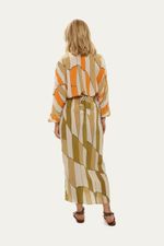 Saia Longa Pareo Quadrados Bdln - VERDE ESCURO 4