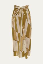 Saia Longa Pareo Quadrados Bdln - VERDE ESCURO 0