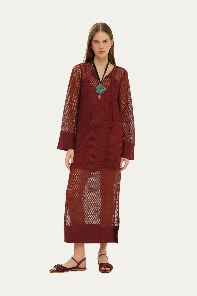 Vestido Midi Heek Clemence - VINHO 0
