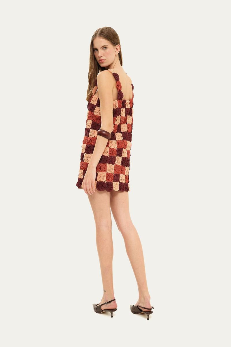 Vestido Mini Fuxico Marina Bit  - MULTICOLORIDO 4