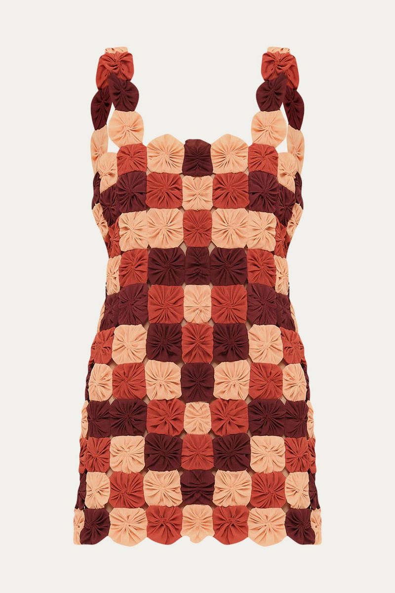 Vestido Mini Fuxico Marina Bit  - MULTICOLORIDO 0