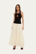 Vestido Longo Grace Clemence  - PRETO E BRANCO 0