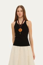 Vestido Longo Grace Clemence  - PRETO E BRANCO 1