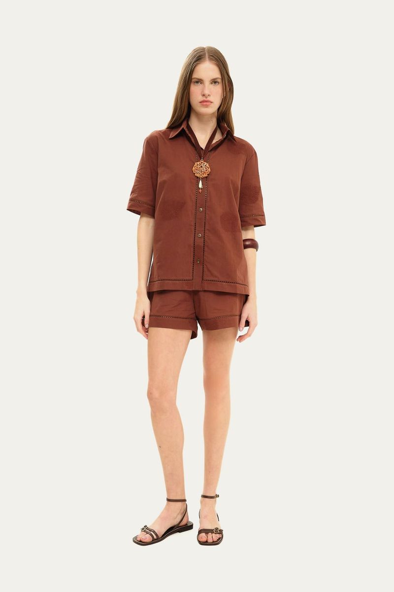 Camisa Mc Lin Clemence - MARROM 1