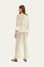 Cal a Pantacourt Cropped Rede Tricot Egrey - OFF WHITE 4