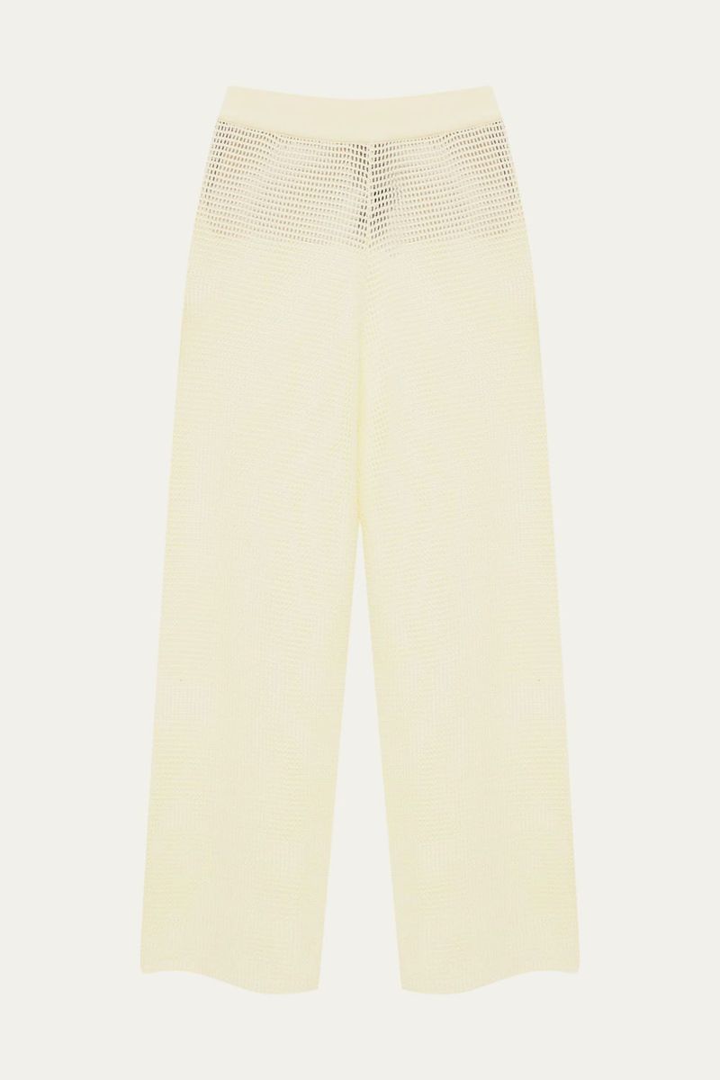 Cal a Pantacourt Cropped Rede Tricot Egrey - OFF WHITE 0