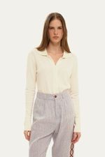 Camisa Justa Tricot Egrey - OFF WHITE 1