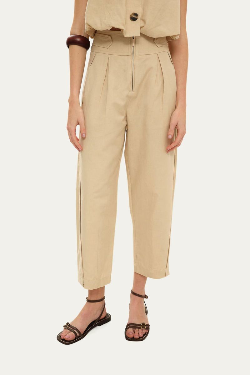 Cal a Pantacourt Bianca Cach  - BEGE 2