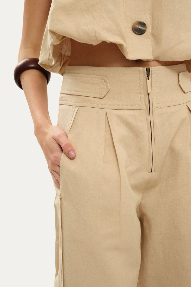 Cal a Pantacourt Bianca Cach  - BEGE 3